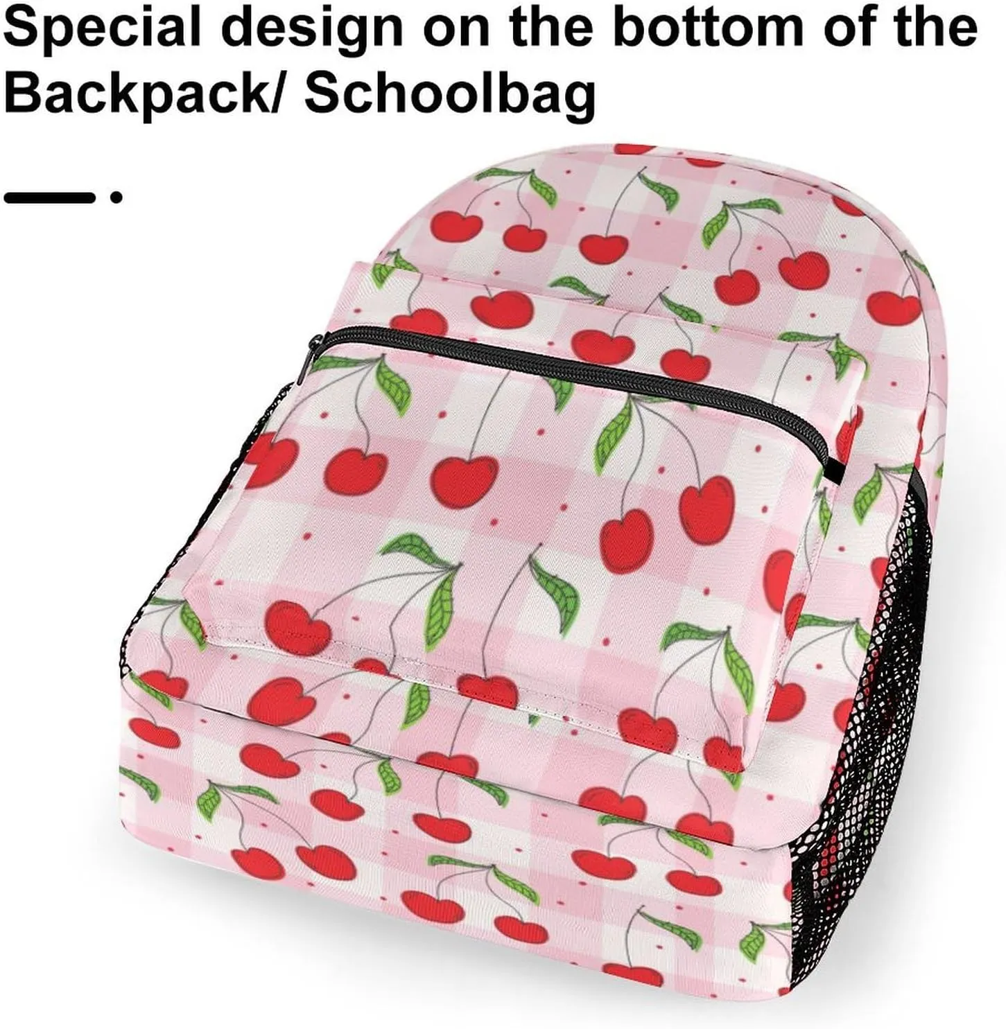 17 Inch Backpack Pattern Of The Cherry Laptop Backpack Shoulder Bag School Bookbag Casual Daypack