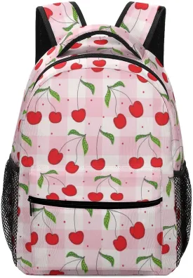 17 Inch Backpack Pattern Of The Cherry Laptop Backpack Shoulder Bag School Bookbag Casual Daypack
