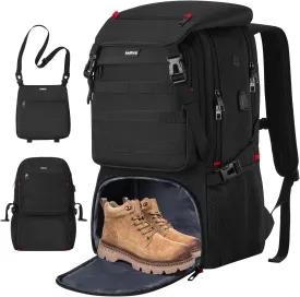 17,3 Inch Gym Backpack for Men with Shoe Compartment,Laptop Backpack with USB Port for Boys Teens, Bookbag Back Pack for Athletic Sports Wrestling Workout Commuter College