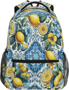 ATTX Watercolor Lemon Tile Backpack - Waterproof Lightweight Daypack, Durable Travel Backpack for Casual Use#11