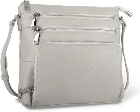 befen Genuine Leather Crossbody Bags for Women, Lightweight Medium Anti-Theft Shoulder Purse with Built in RFID Wallet