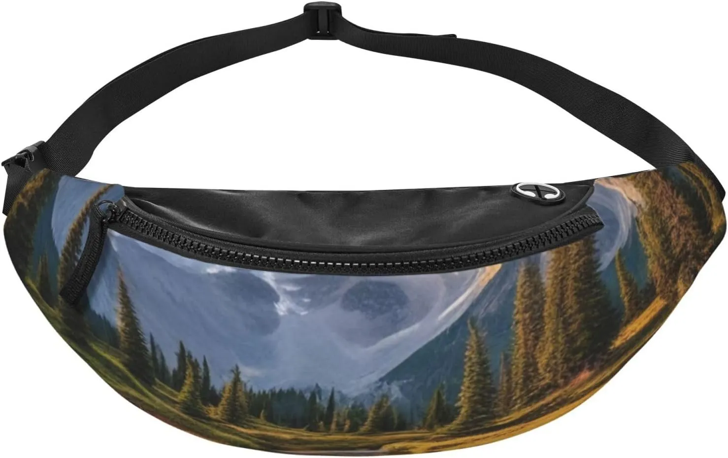 Casual Beautiful Mountains Printed Fanny Pack,Crossbody Fanny packs for women Men Waist Bag for Running Travel