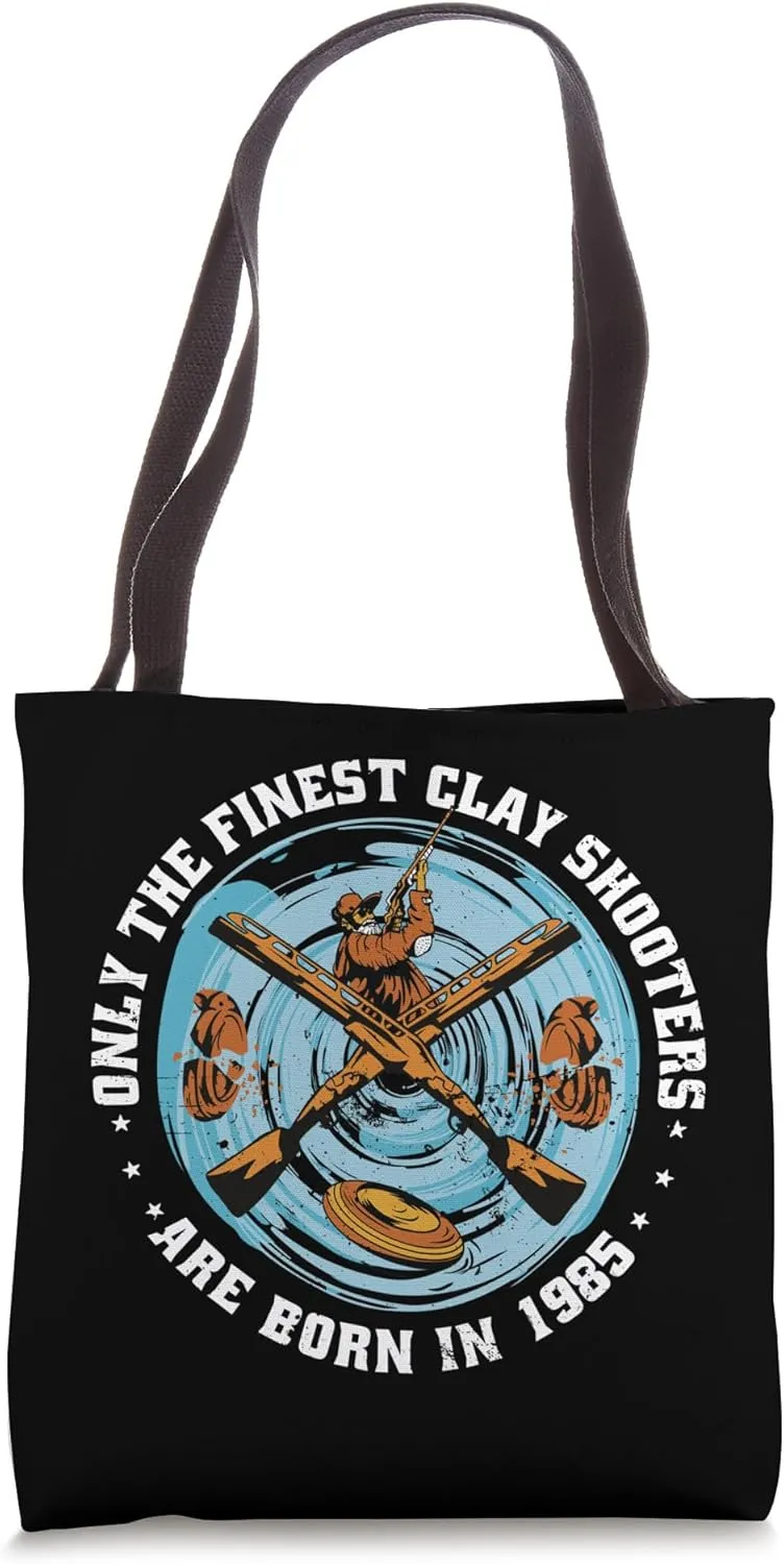 Clay Shooters Vintage 1985 birthday clay-pigeons shooting Tote Bag
