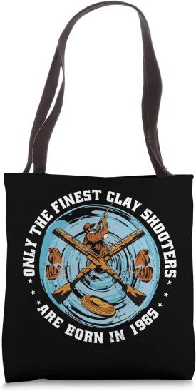Clay Shooters Vintage 1985 birthday clay-pigeons shooting Tote Bag