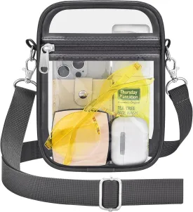 Clear Bag for Stadium Events - Small Purse, Mini Sport Fan Handbag for Concert, Work, Travel