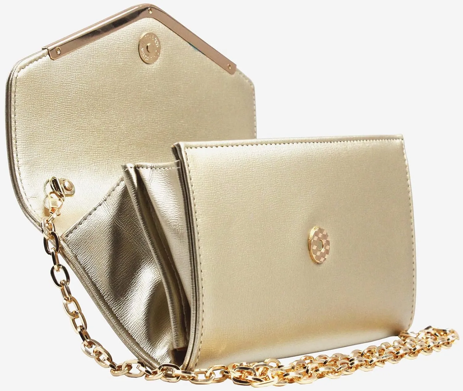 Clutch Purse Evening Bag for WomenEnvelope Handbag With Detachable Chain