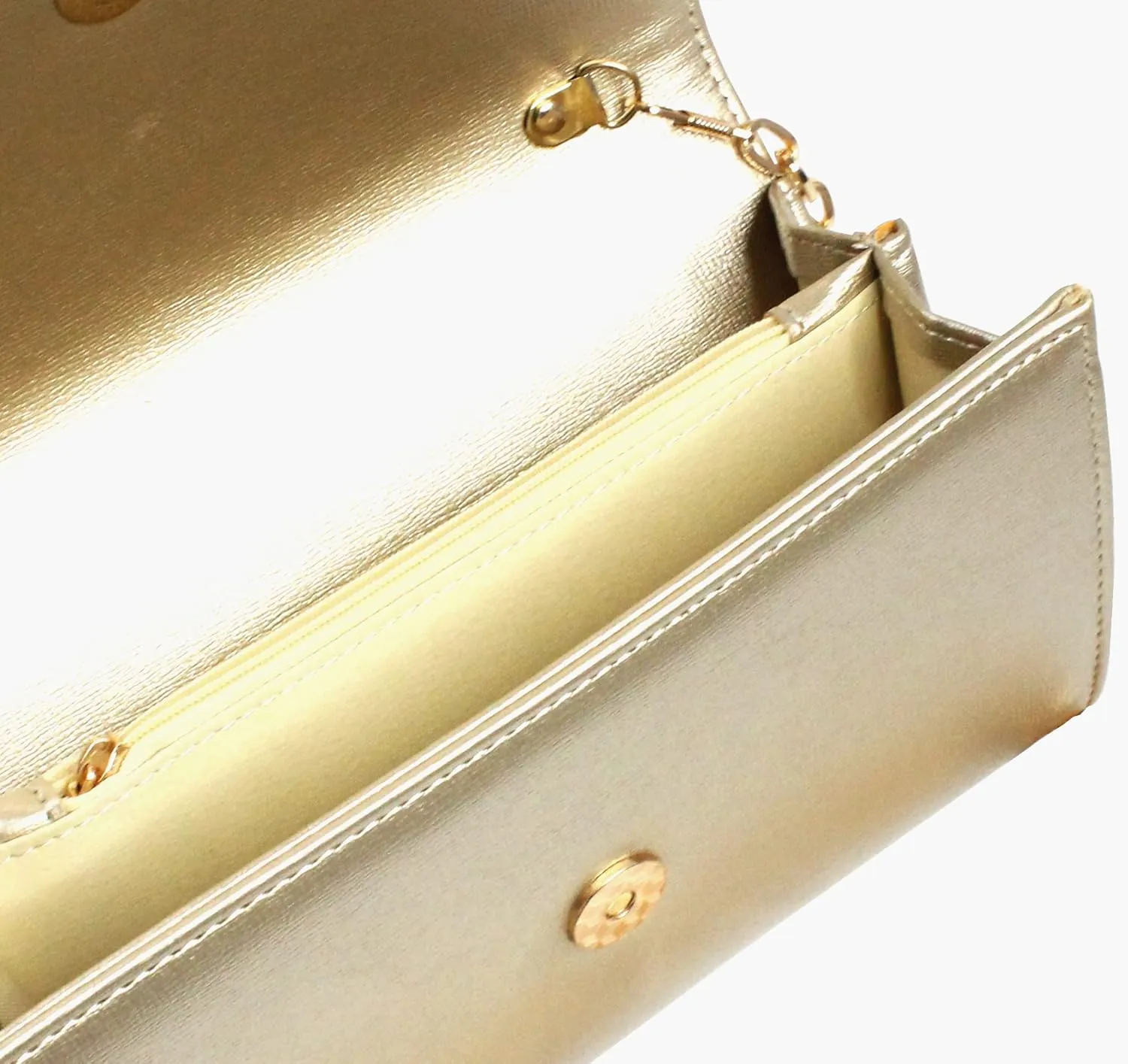 Clutch Purse Evening Bag for WomenEnvelope Handbag With Detachable Chain