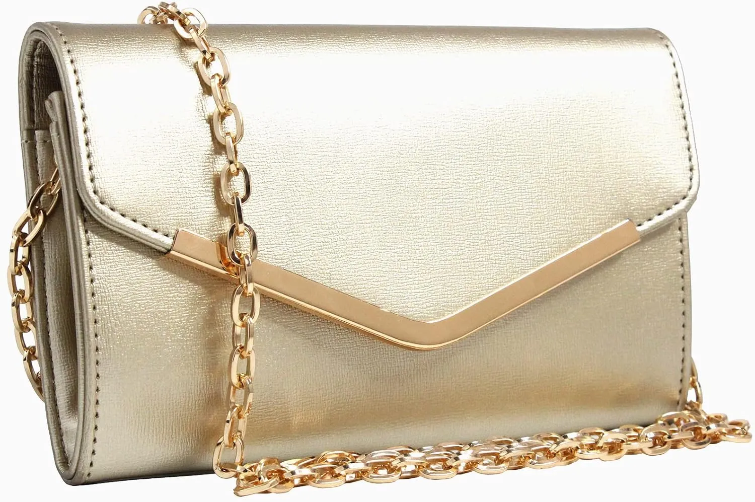Clutch Purse Evening Bag for WomenEnvelope Handbag With Detachable Chain