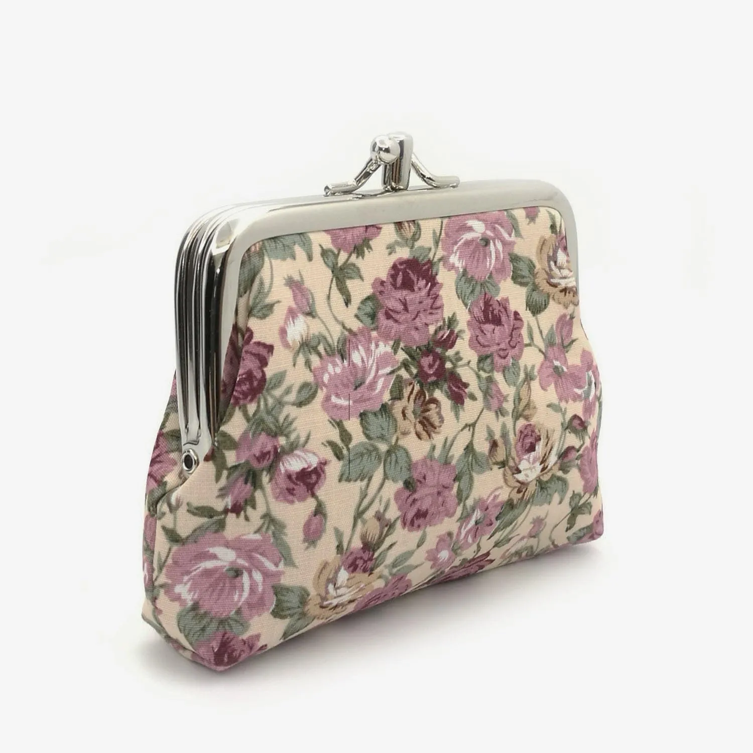 Cute Floral Buckle Coin Purses Vintage Pouch Kiss-lock Change Purse Wallets