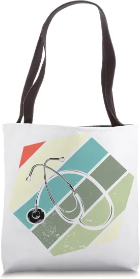 Doctor Nurse Vintage | Hospital Retro Stethoscope Tote Bag