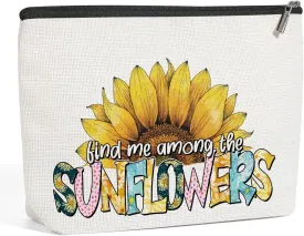 Inspirational Summer Sunflower Gifts for Women Makeup Bag,Travel Essentials Cosmetic Bags for Women,girls Nurse Doctor Mother Colleague Teacher Friends Birthday Christmas Friendship Retirement