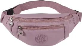 Large Crossbody Fanny Pack with 3-Zipper Pockets,Gifts for Enjoy Sports Festival Workout Traveling Running Casual Hands-Free Wallets Waist Pack Phone Bag Fits All Phones (Purple)