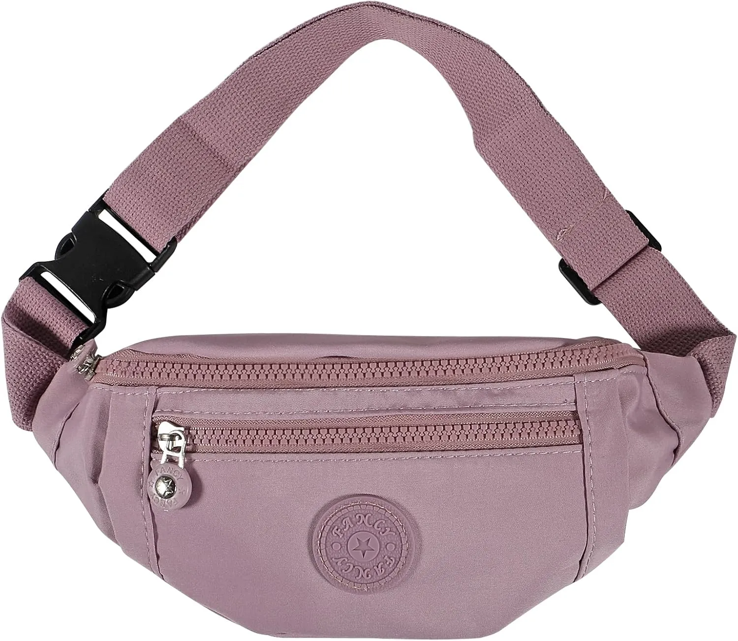 Large Crossbody Fanny Pack with 3-Zipper Pockets,Gifts for Enjoy Sports Festival Workout Traveling Running Casual Hands-Free Wallets Waist Pack Phone Bag Fits All Phones (Purple)
