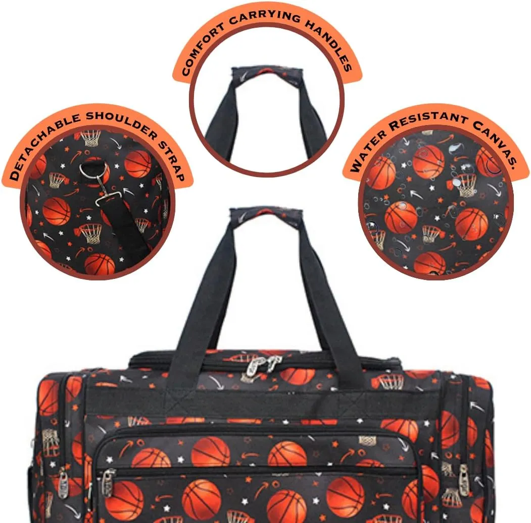 NGIL Canvas 20" inch Duffle Bag (Basketball Pro-Black)