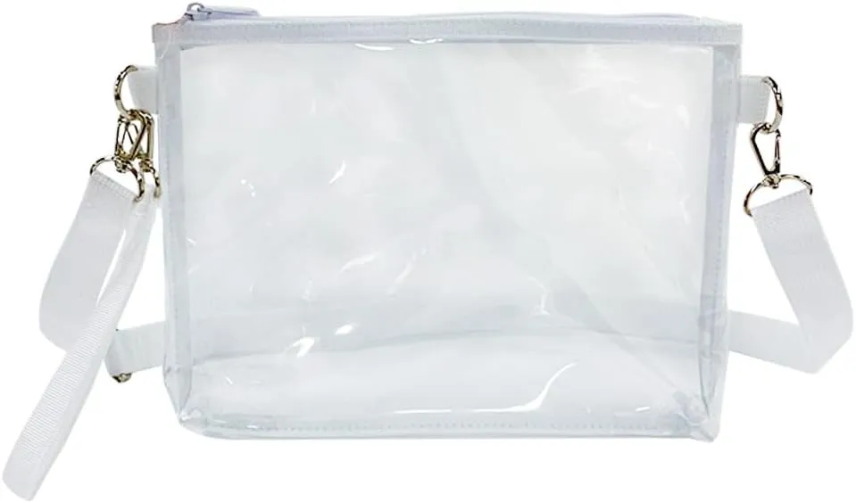 ONEART Clear Purse PVC Clear Crossbody Bag Stadium Approved with Adjustable Strap for Concert Sport Event