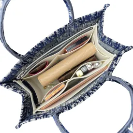 Premium Bag Organizer compatible with Large Book Tote Bag, Best Fit Detailed Size Insert, 2mm Thick Snug sturdy Double-Layered Base (For Large Book Tote, Bubblegum)