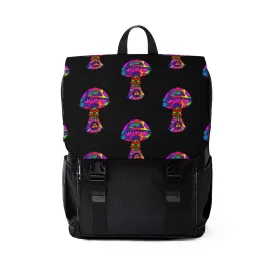 Rainbow Skull Shroom Unisex Casual Shoulder Backpack
