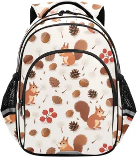 Squirrel Chestnut Pinecone Backpack for Kids 8-14 Years Boys Girls School Bookbag Daypack M 2300659