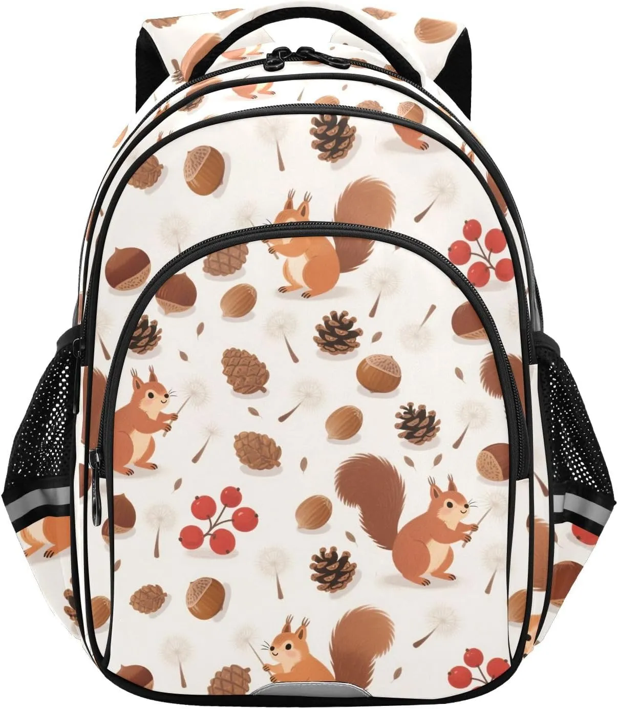 Squirrel Chestnut Pinecone Backpack for Kids 8-14 Years Boys Girls School Bookbag Daypack M 2300659