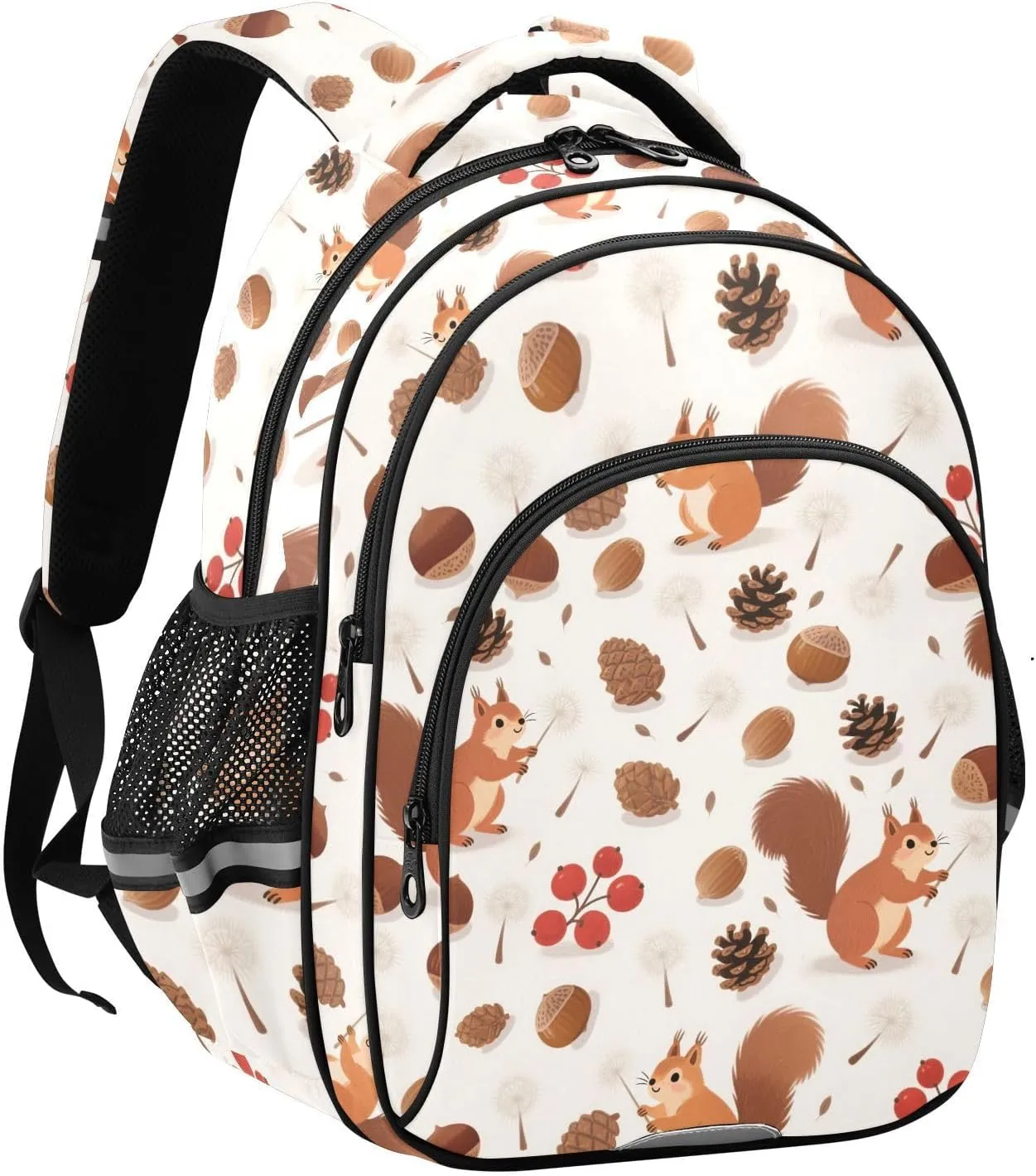 Squirrel Chestnut Pinecone Backpack for Kids 8-14 Years Boys Girls School Bookbag Daypack M 2300659
