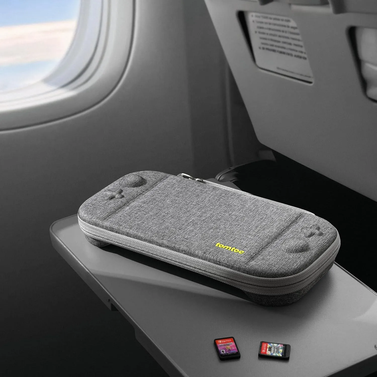 tomtoc Slim Carrying Case for Nintendo Switch 2 Model 2025, Protective Hard Shell with 12 Game Card Slots, Portable Travel Storage Case, with Original Patent and All-round Protection