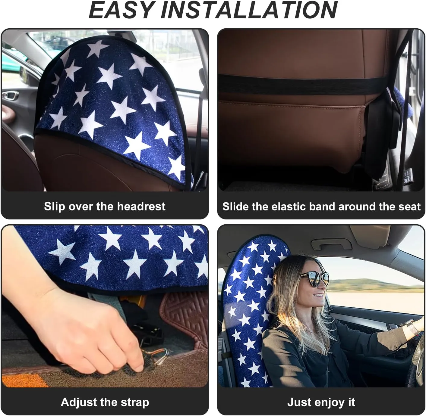 Waterproof Sweating Car Seat Cover for Post Gym Workout, Running, Swimming, Beach and Hiking, Universal Fit Non-Slip Bucket Seat Protector for Cars SUV Trucks, Machine Washable (Star)