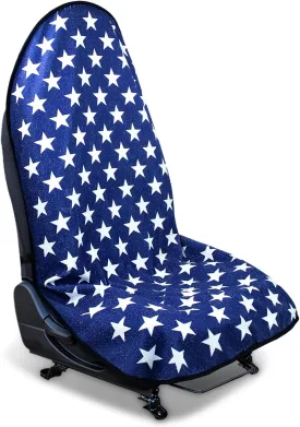 Waterproof Sweating Car Seat Cover for Post Gym Workout, Running, Swimming, Beach and Hiking, Universal Fit Non-Slip Bucket Seat Protector for Cars SUV Trucks, Machine Washable (Star)