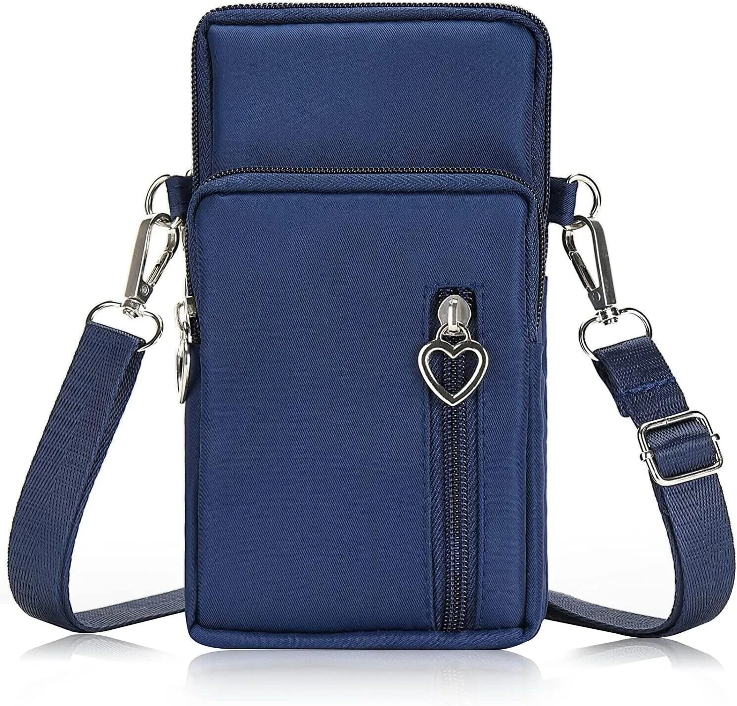 Women Cell Phone Purse Wristband Sport Armband Wallet Travel Crossbody Cell Phone Purse for Galaxy S10 Plus S9 Plus A50 A7 J7,OnePlus 6T,HTC U12 (Blue)